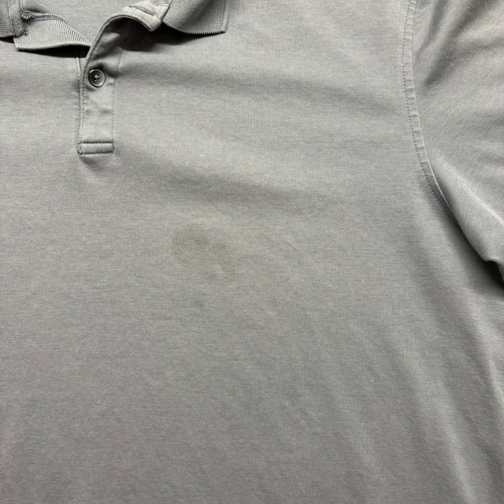 Calvin Klein Polo Shirt Mens Large Gray Good Cotton Short Sleeve Casual - Picture 3 of 10